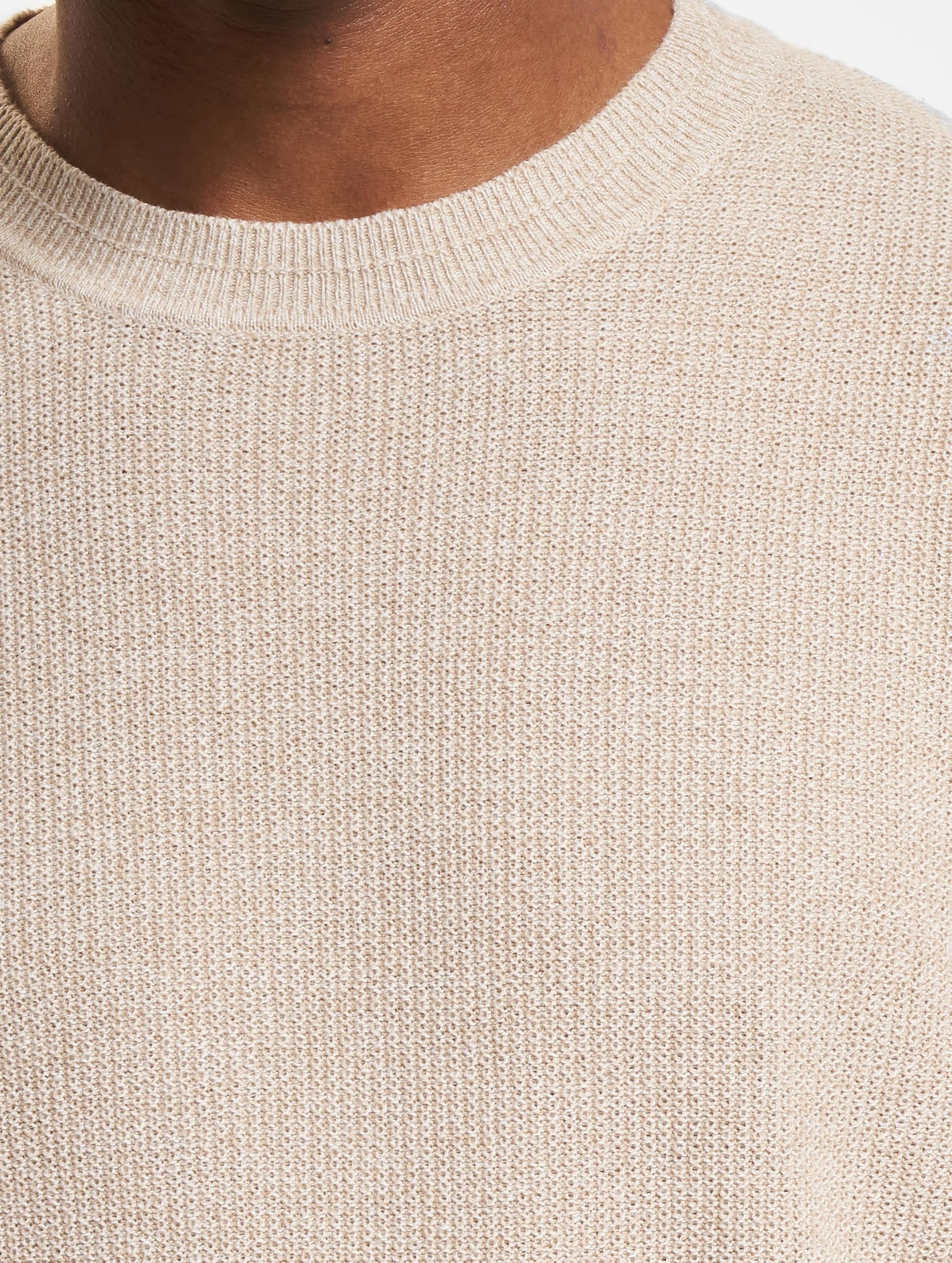 JACK & JONES Jprcclucas Structure Knit Crew Neck Sweter męski z dzianiny, Czysty kaszmir Szczegóły: Twist, S