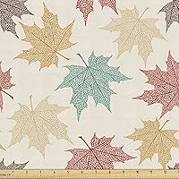 Vista 148 de Lunarable Tela suculenta de The Yard, flores en acuarela estilo pintura coloridas flores de primavera tema de jardinería, tela de microfibra