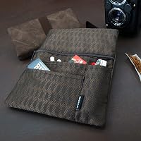 GUGGIARI Dohánytartó Táska 30-50g Szűrővel Bőr Cipzárral Barna 4
