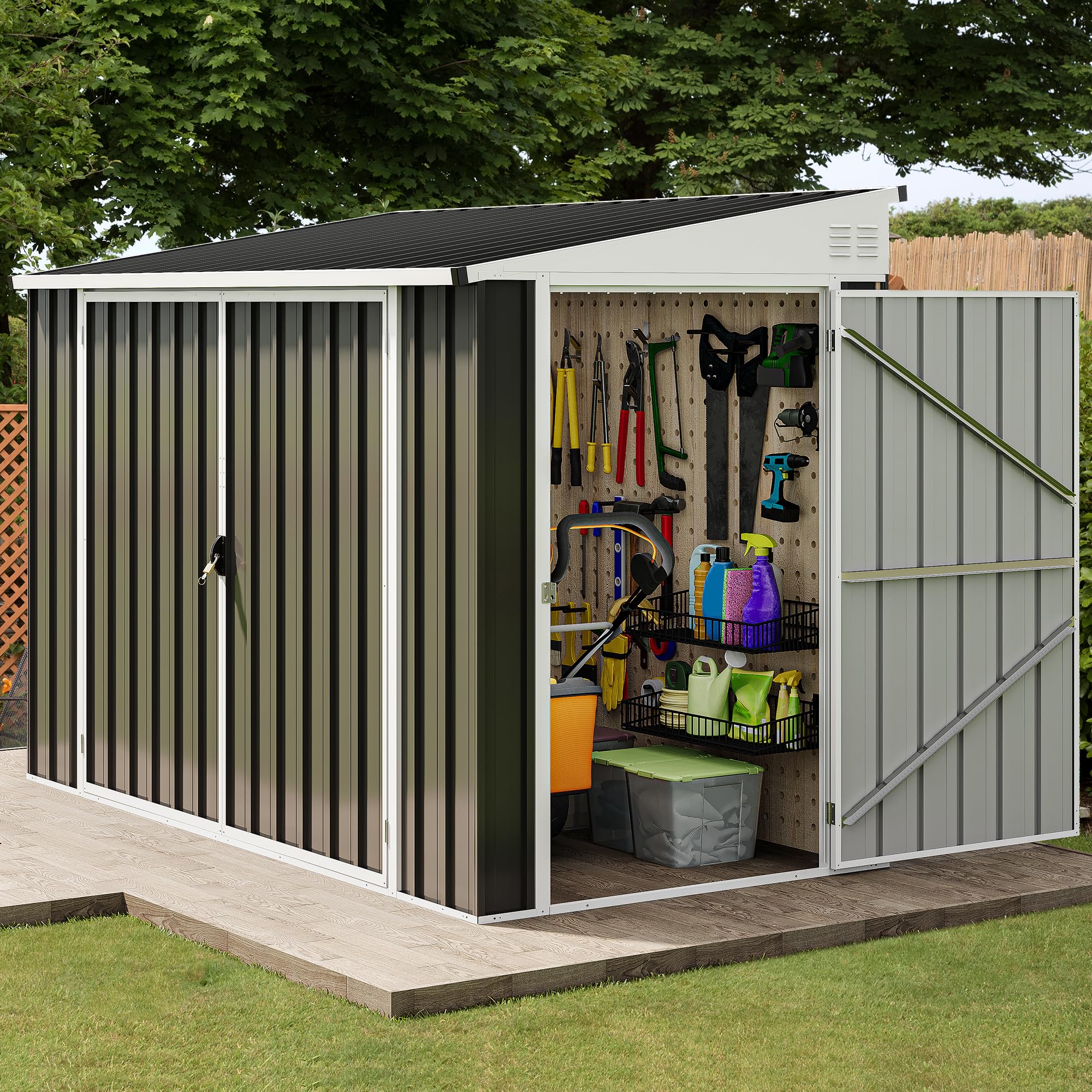 DWVO Metal Garden Shed