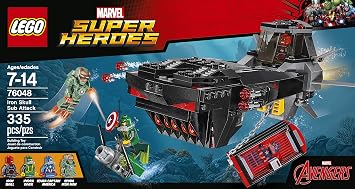 LEGO Super Heroes Iron Skull Sub Attack Building Kit (335 Piece)