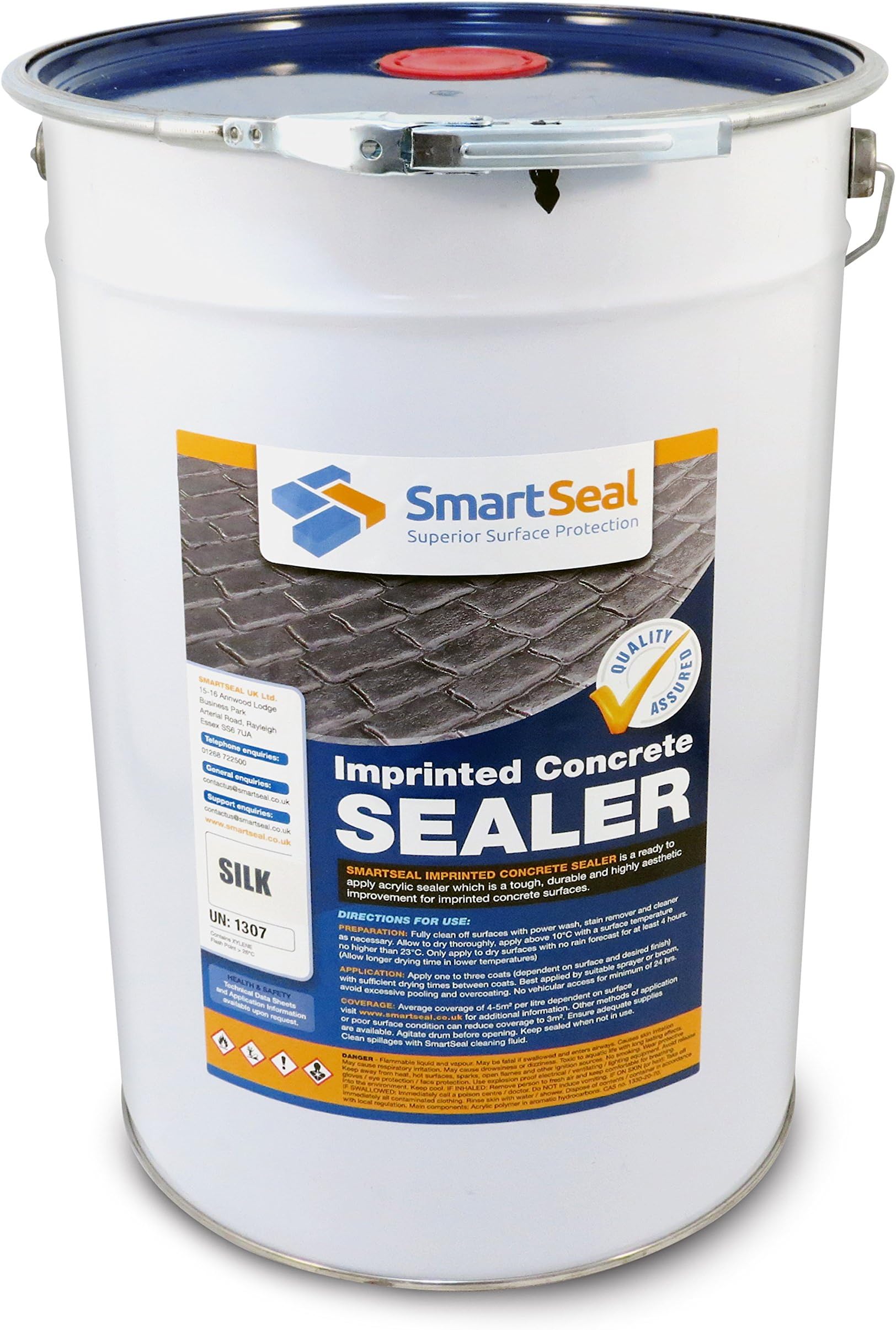 Imprinted Concrete Sealer - SILK/WET LOOK - Easy To Apply Driveway Sealer - Durable Protection Outdoor Concrete Sealer for Patterned Imprinted Concrete Driveways and Patios - (25 Litres)