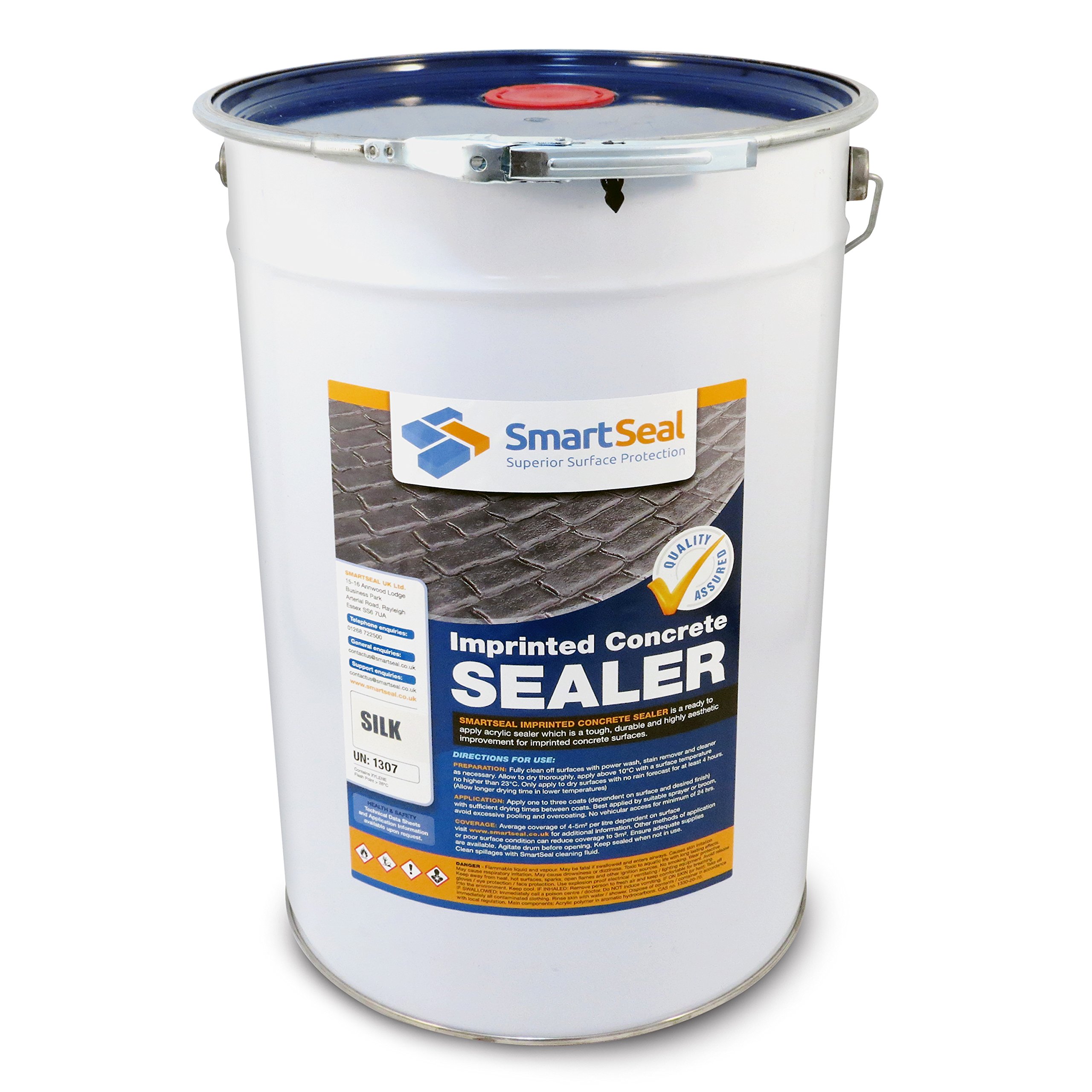 Smartseal Imprinted Concrete Sealer - SILK/WET LOOK - Easy To Apply Driveway Sealer - Durable Protection Outdoor Concrete Sealer for Patterned Imprinted Concrete Driveways and Patios - (25 Litres)