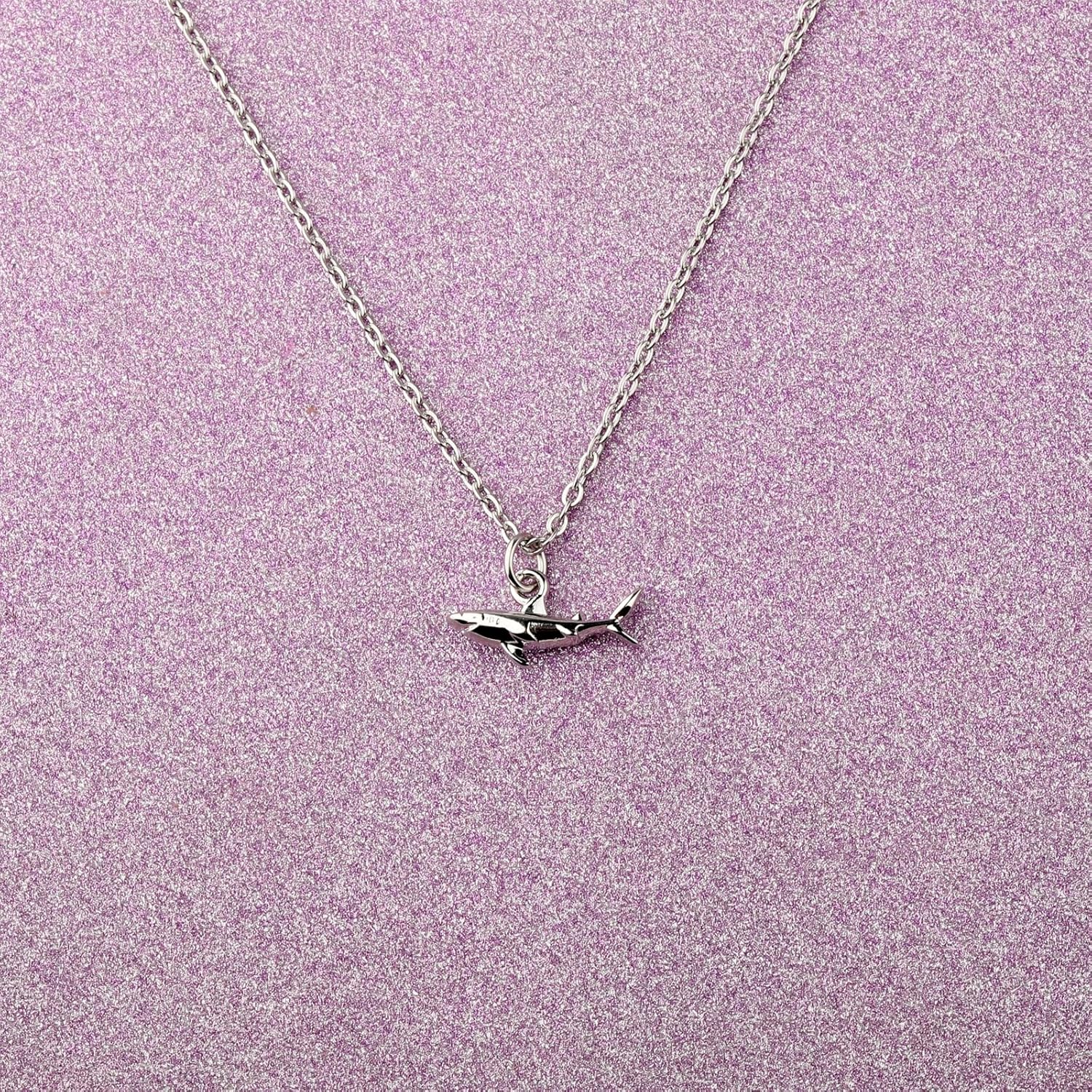BLEOUK Shark Pendant Necklace Jewelry Themed Gifts Shark Encourage Present Friendship Gift Ocean Animals Present - Image 4