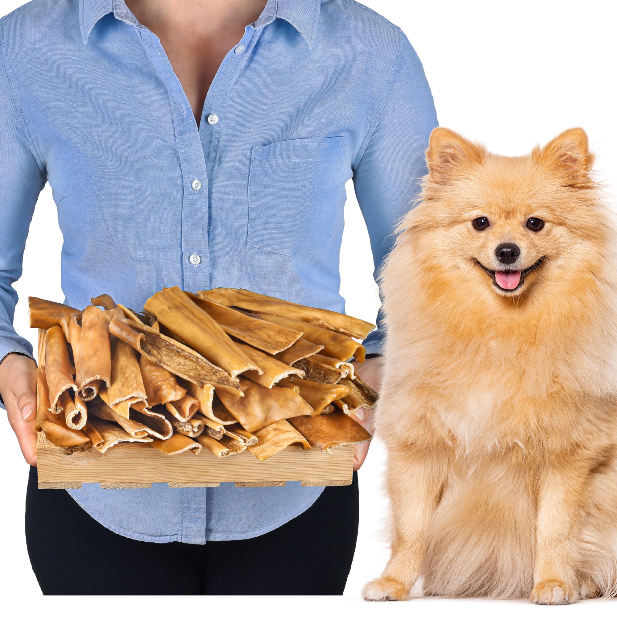 Lovely Dog Pelle di cavallo secca, 15 cm, 1 kg (circa 35-40 pezzi), snack da masticare ipoallergenico, 100% cavallo, cura dentale naturale e occupazione