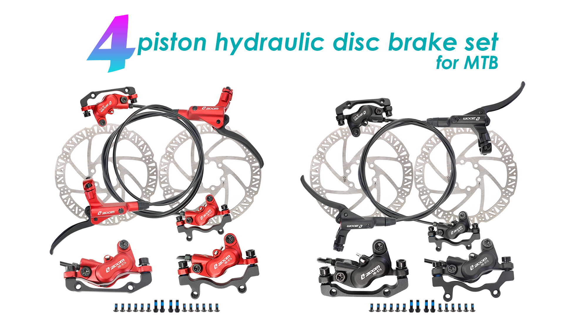 Amazon.com : JFOYH zoom HB876 4-Piston Pre-Bled Hydraulic Disc