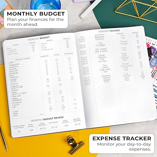 Miniatura 5 de Clever Fox Planner Pro Premium Edition - Agenda semanal y mensual de lujo + organizador de presupuesto para productividad y alcanzar metas, sin