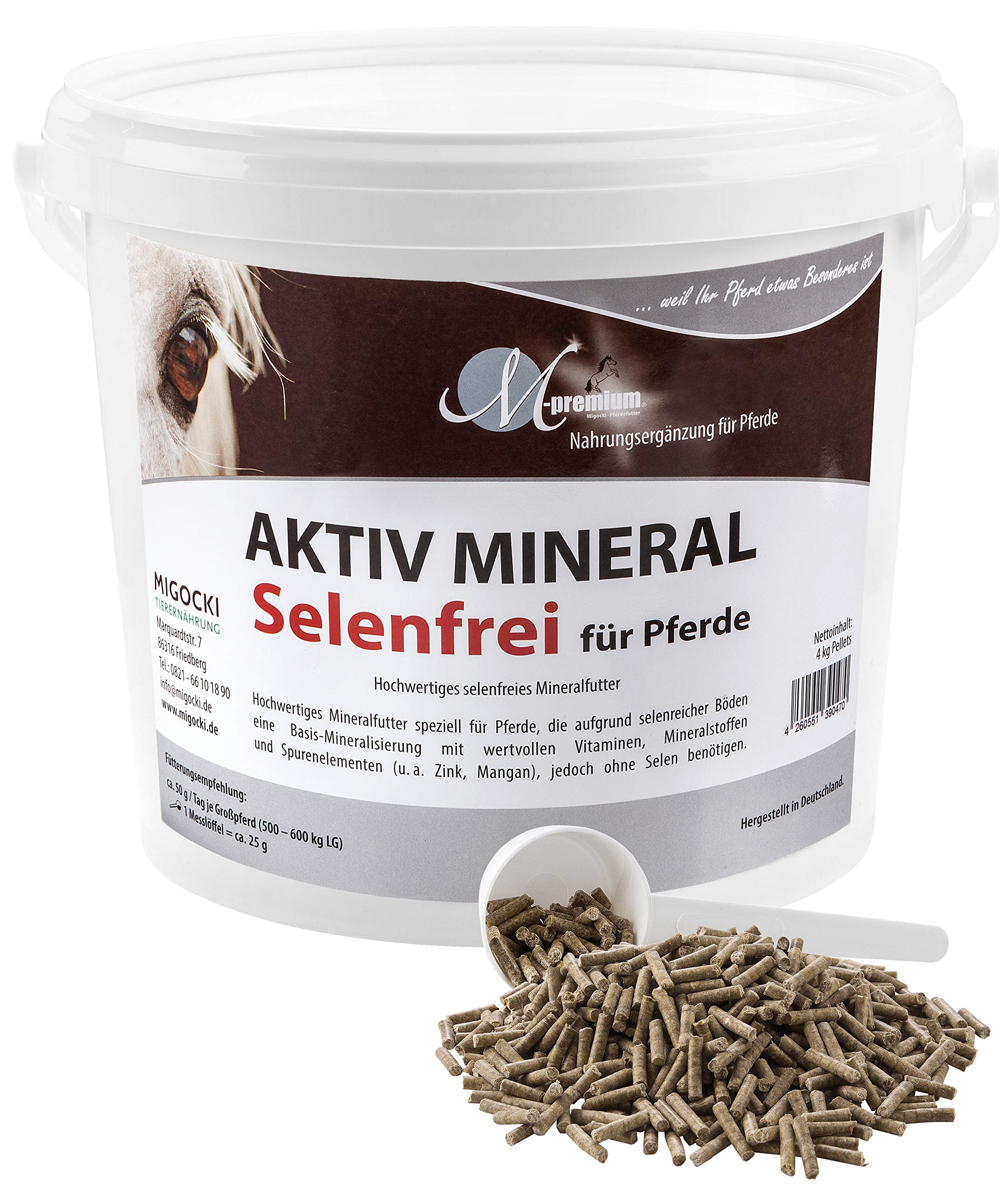 MIGOCKI AKTIV Mineral Selenfrei – 4 kg – Mineralfutter für Pferde – ohne Selen