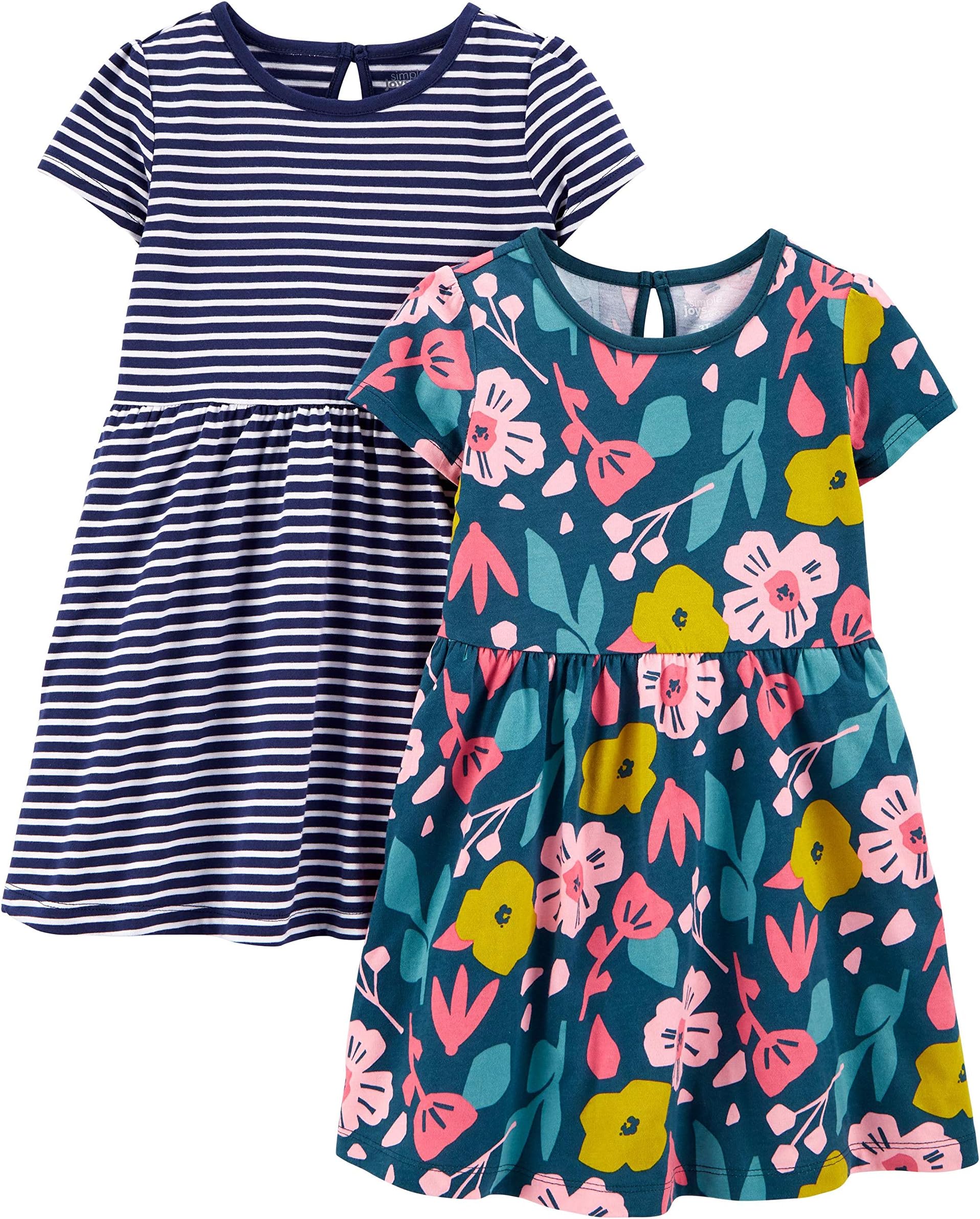 Simple Joys by Carter'sBaby Girls' Casual Dress (Pack of 2)OEKO-TEX STANDARD 100