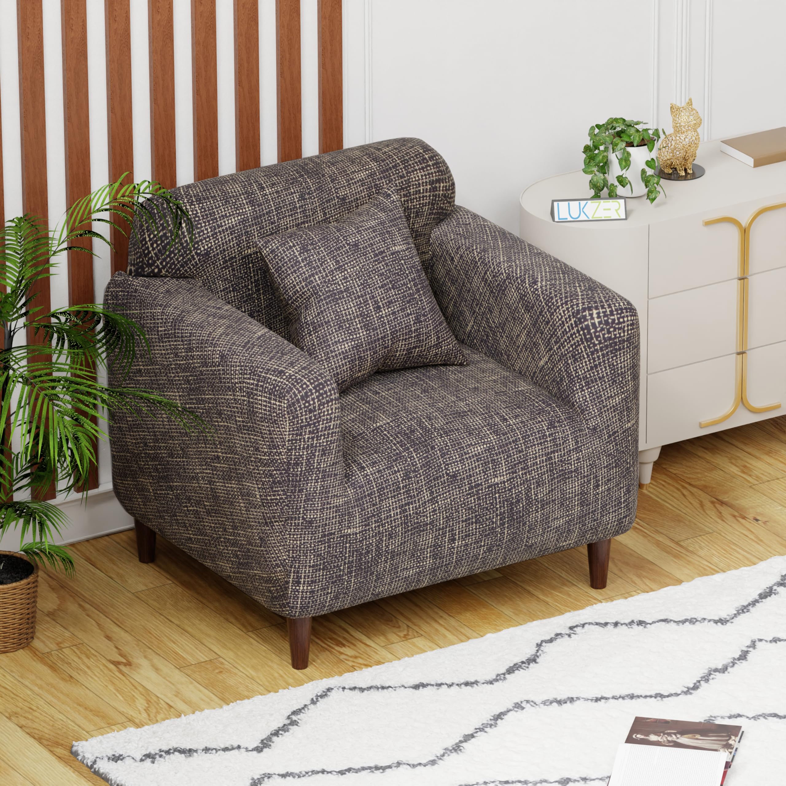 Lukzer Universal 3 Seater Sofa Cover with 2 Pillow Case 140 GSM Big Elasticity Slipcover for Couch Protector Stretchable (Brown Lining Design/180-230cm) SC-024-03 (B09HMKMJRL) Amazon Price History, Amazon Price Tracker