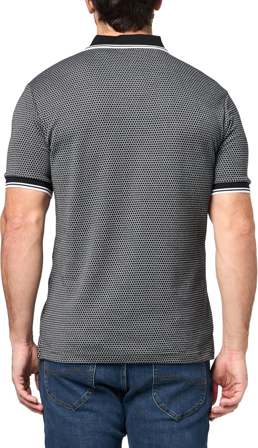 Karl Lagerfeld Mens Performance Textured Chest Logo Polo - Image 2