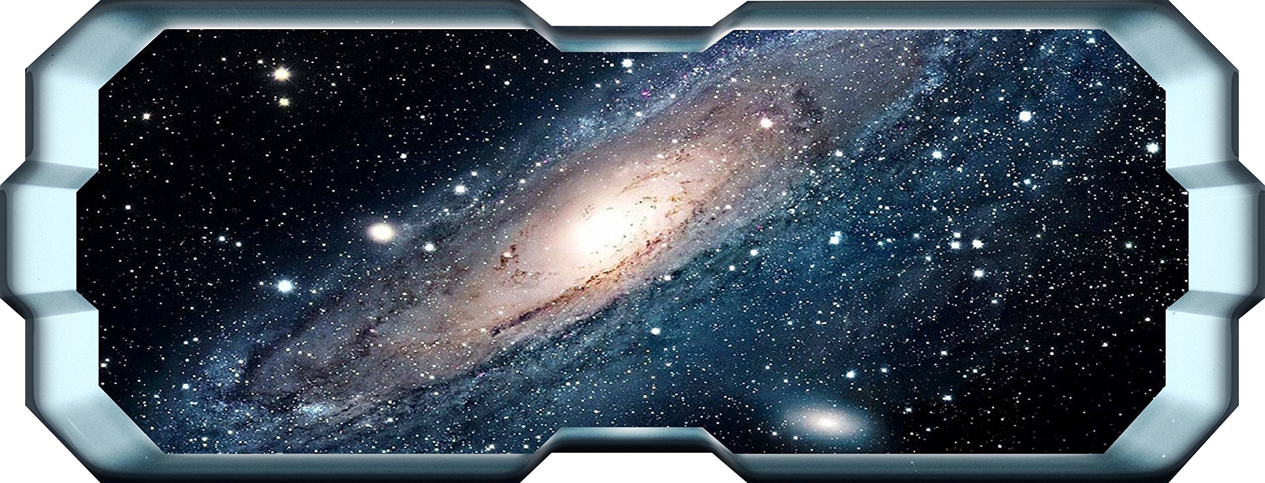 Thorpe Signs Space Planet Window Milky Way Galaxy Stars Full Colour wall art sticker decal boys bedroom (Medium: 58cm x 22cm (23in x 9in))