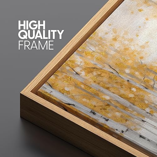 Vista 145 de SIGNFORD Lienzo enmarcado para pared, tren de montaña de otoño, vías de ferrocarril, naturaleza, desierto, fotografía, realismo, paisaje decorativo