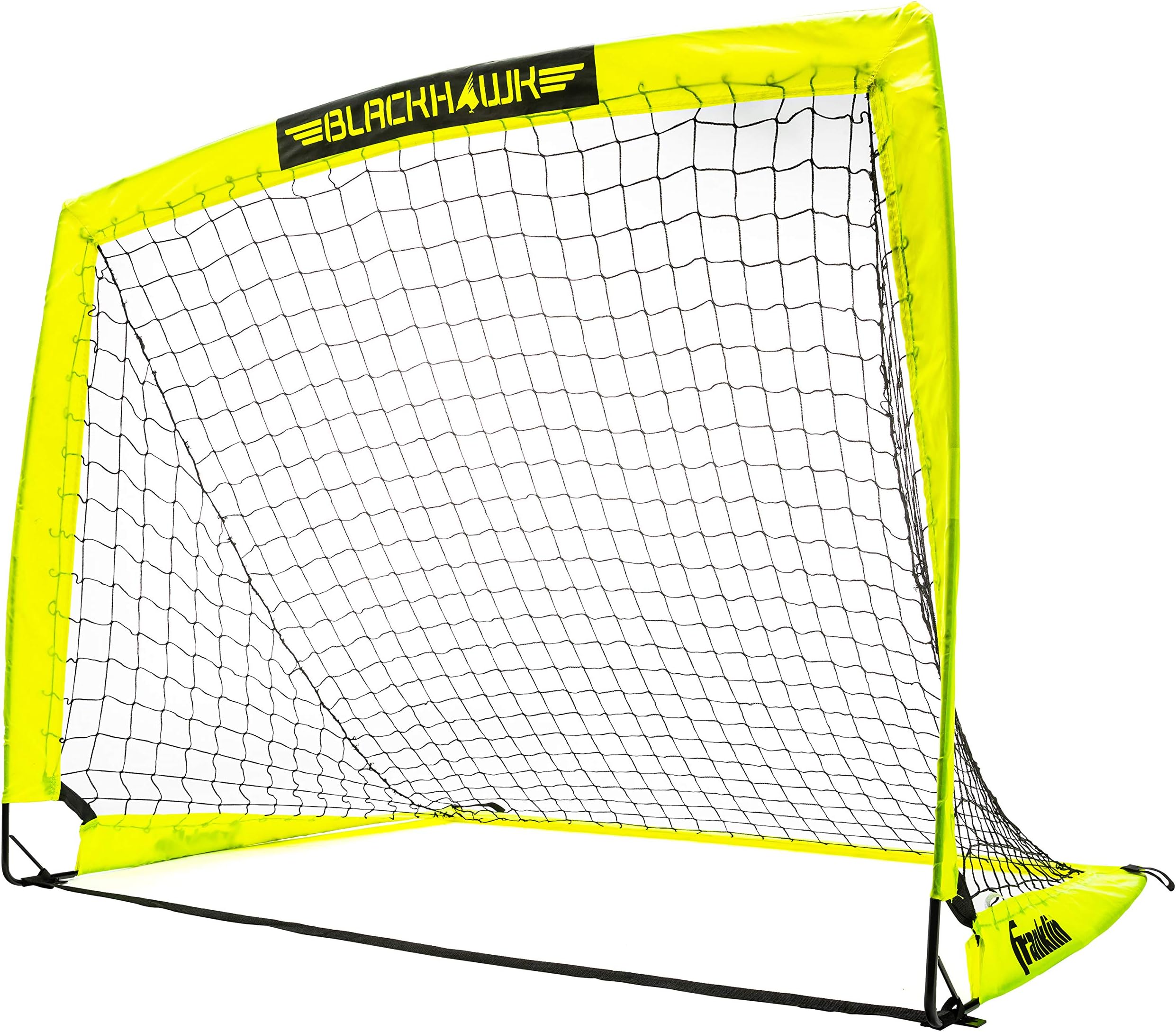 Franklin Sports Blackhawk Backyard Soccer Goal - Portable Pop Up Soccer Nets - Youth + Adult Folding Indoor + Outdoor Goals - Multiple Sizes + Colors - Perfect for Games + Practice