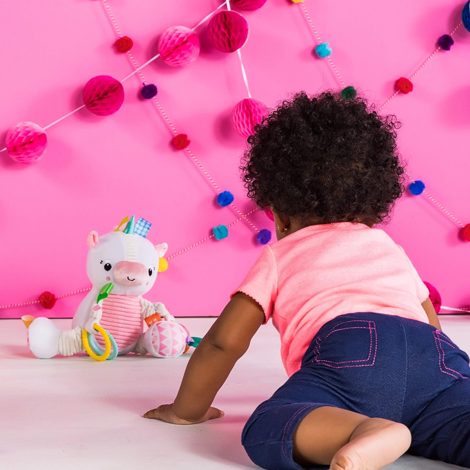 Bright Starts Bunch-O-Fun Plush Activity Toy - Unicorn, Ages 3 months +