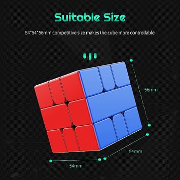 CuberShop MGC SQ1 Magnetic Square One Stickerless Speed Cube, YJ Shaped Professional SQ-1 Magic Puzzle, MGC Series Alien Brain Teaser Toy, YJ Cube MGCSQ1, (2.2x2.13x2.13 inches)