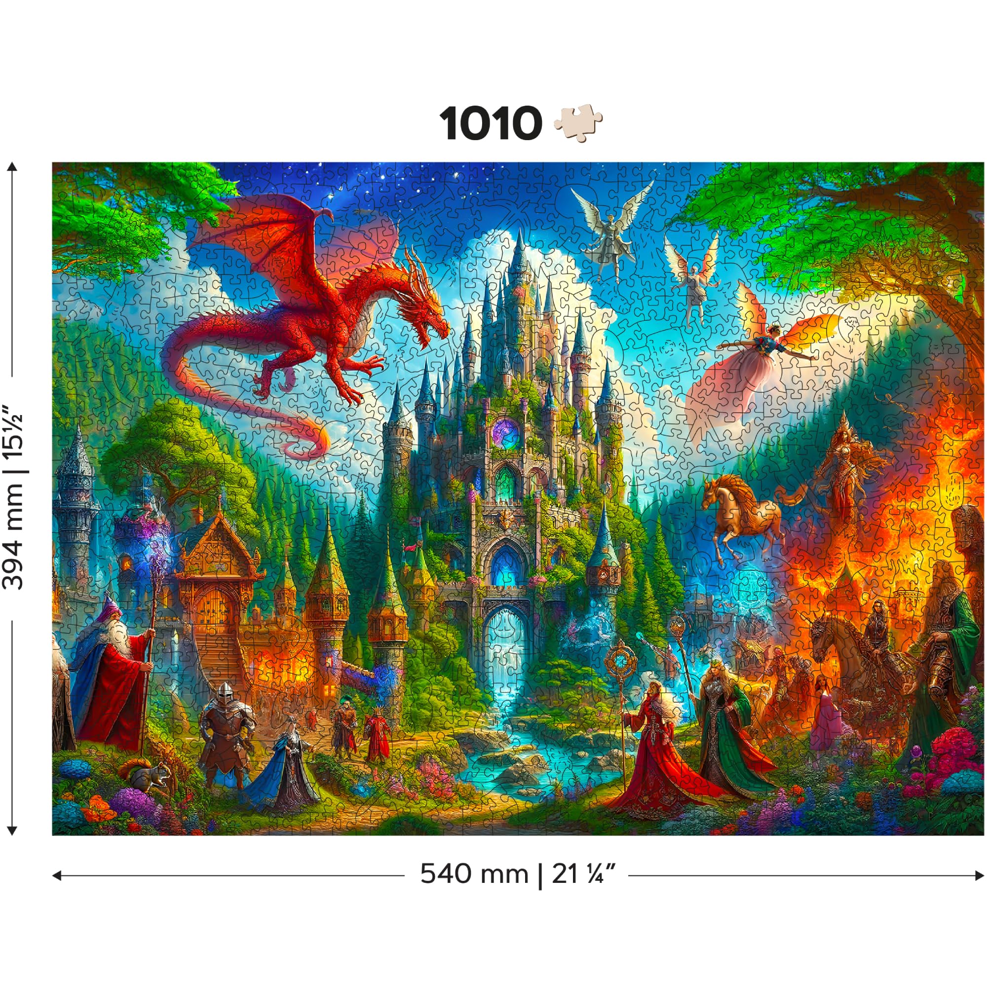 WOODEN.CITY Enchanted Tales: Wooden Jigsaw Puzzles for Adults 1000 Pieces Set including 100 Whimsies - Image 4