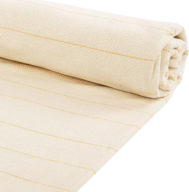 85" × 79" Large Overlocking Tufting Cloth with Marked Lines- Primary Monk's Cloth Punch Needle Fabric for DIY Rug-Punch Tufting Gun