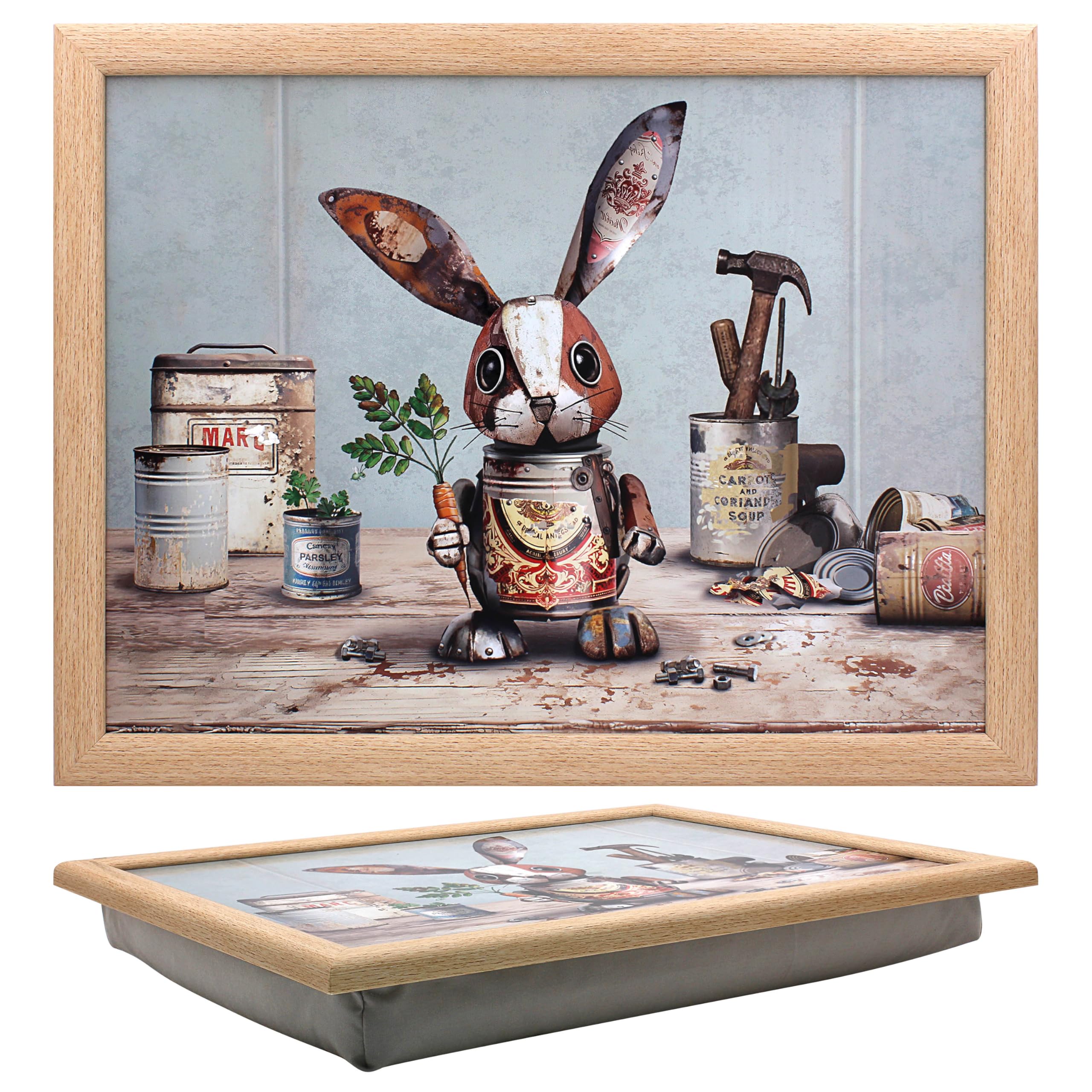 Lesser & Pavey Bug Art Scrap Rabbit Food Serving Laptray with Bean Bag โ image 1