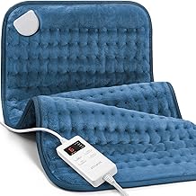 Heating Pad for Back Pain & Period Cramps, Portable Electric Heating Pad for Neck and Shoulders and Back with Auto Shut Off Large, Christmas Gifts for Women, Men, Dark Blue