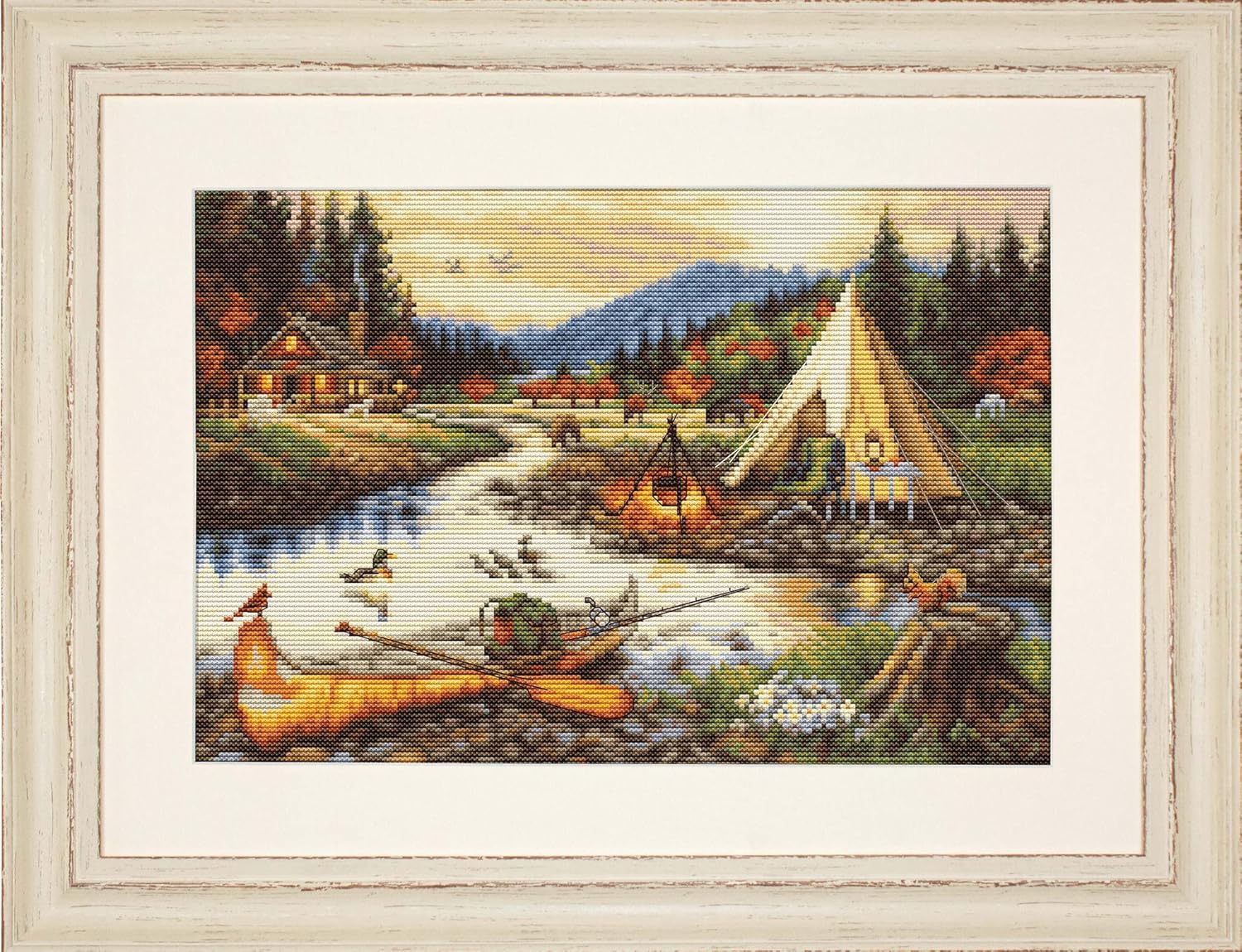 Luca-S Counted Cross Stitch kit Gold Creek, 33x22cm, DIY