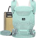 Bebamour Porte-bébé réglable Porte-berbé réglable 3-in-1 Porte-bébés avant et arrière (vert)