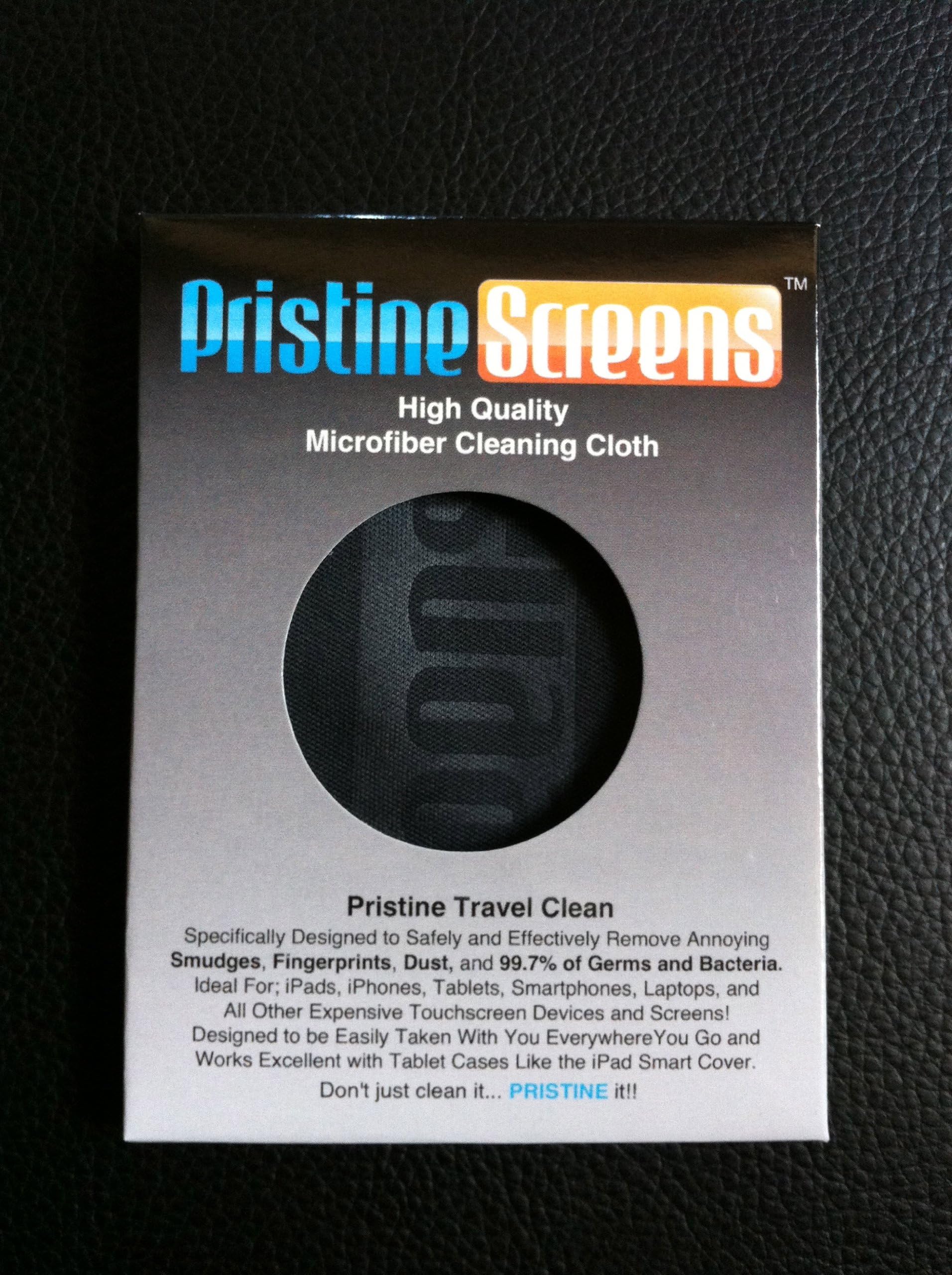 Pristine Travel Clean Cloth - New ULTRA PREMIUM Microfiber NEW! Screen Cleaning Cloth - Works Great With Apple Smart Cover and iPad