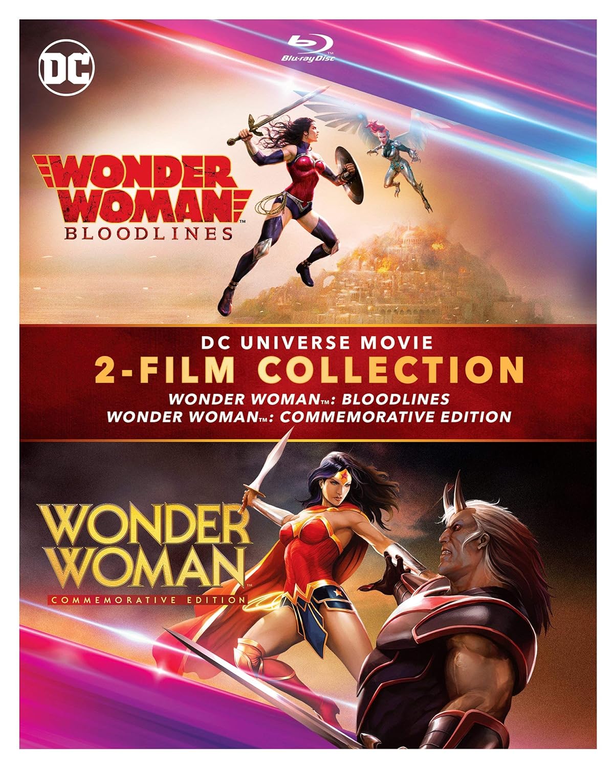 Amazon Com Wonder Woman Commemorative Bloodlines Double Feature Blu Ray Various Various Movies Tv