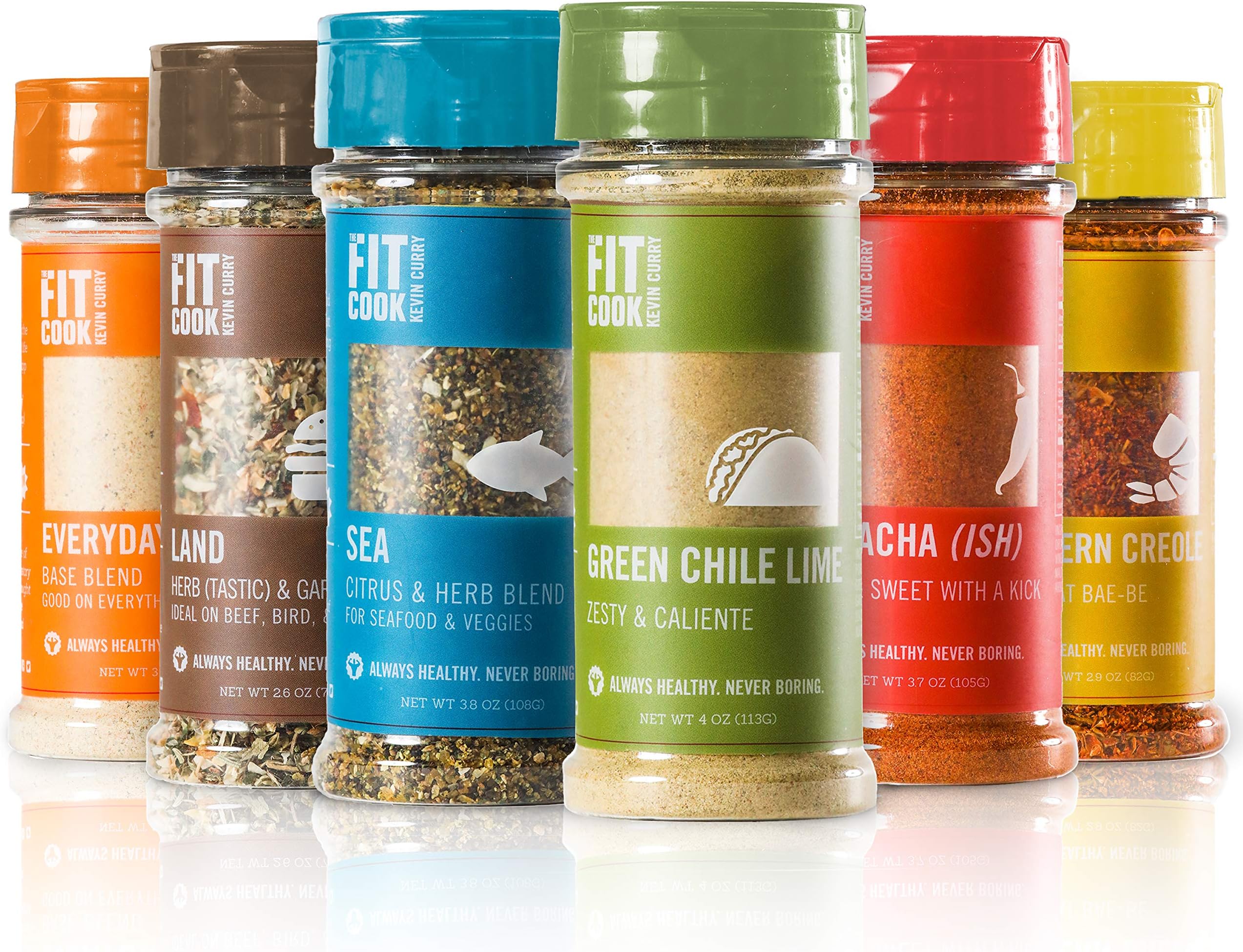 The Fit Cook Spice and Seasoning Set: Gluten & Grain Free, Vegan & Keto Friendly Spice Kit - 6 Health-conscious Hand-Crafted Seasoning Gift Set for Men & Dads - Perfect for Grilling, BBQ, and Foodies