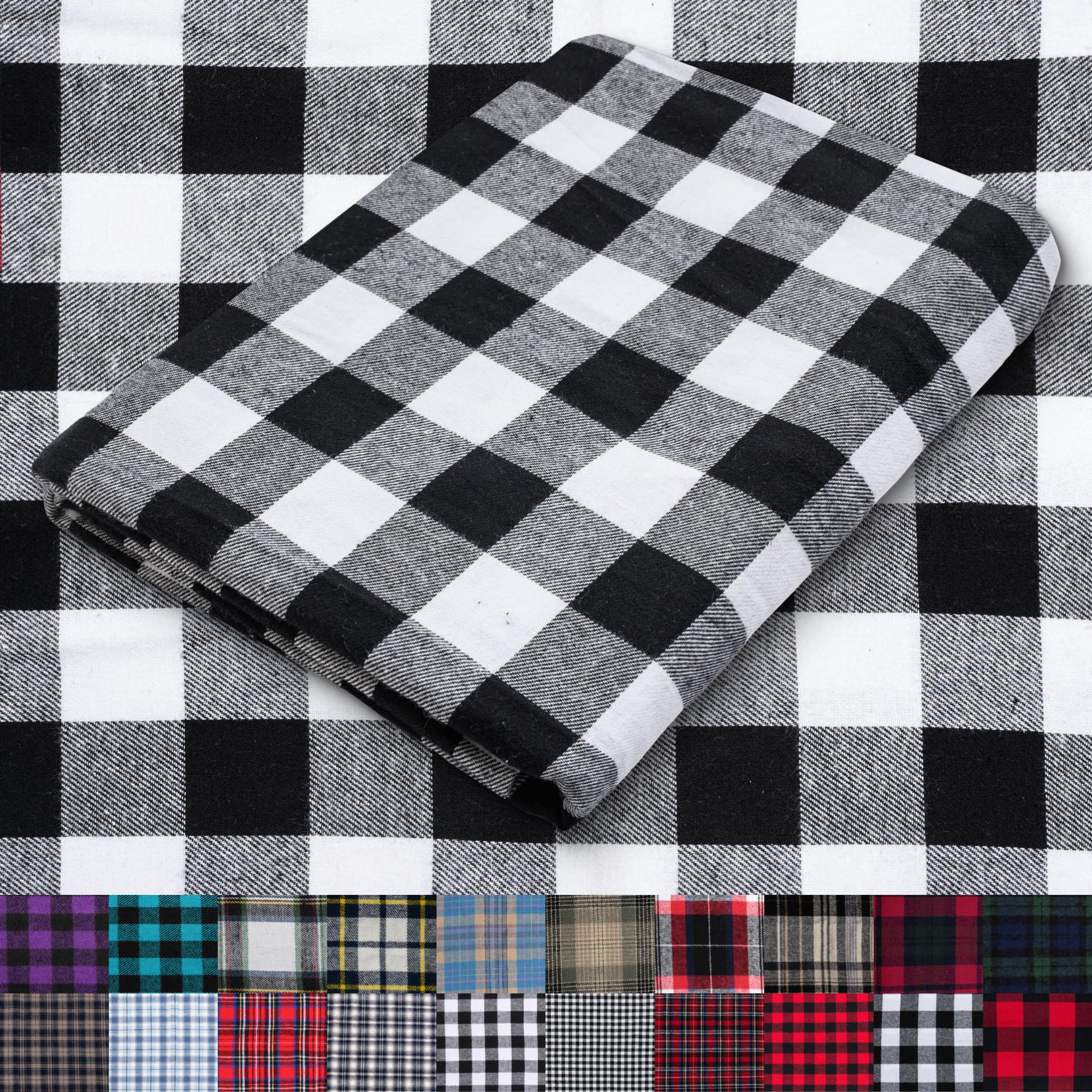 Pico Textiles 1 Yard Blue and Green Blackwatch Tartan Plaid Flannel Fabric - 60" Wide - 100% Cotton - Sold by The Yard - for Shirts, Scarves, Pajamas & Receiving Blankets — view 25