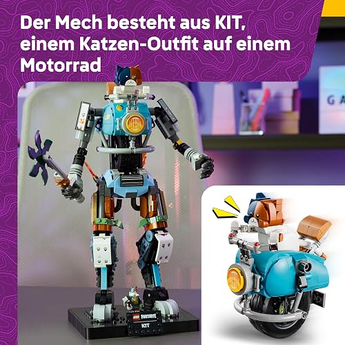 LEGO Fortnite KIT - Jeu Interactif - Figurine d'Action avec Pic Griffes de Puissance & Roue Fonctionnelle - Décoration de Chambre d'Enfant - Cadeau Gaming pour Garçon, Fille & Ado Fan dès 12 ans 77081 - 3