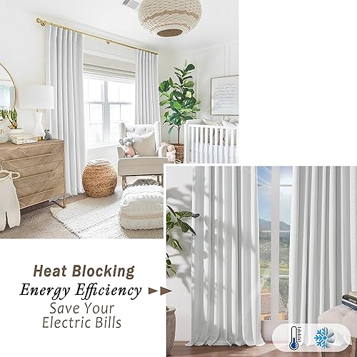 Miniatura 7 de PANELSBURG Cortinas opacas elegantes de 96 pulgadas de largo, 8 pies, aislamiento térmico, reducción de ruido, cortina de oscurecimiento para sala