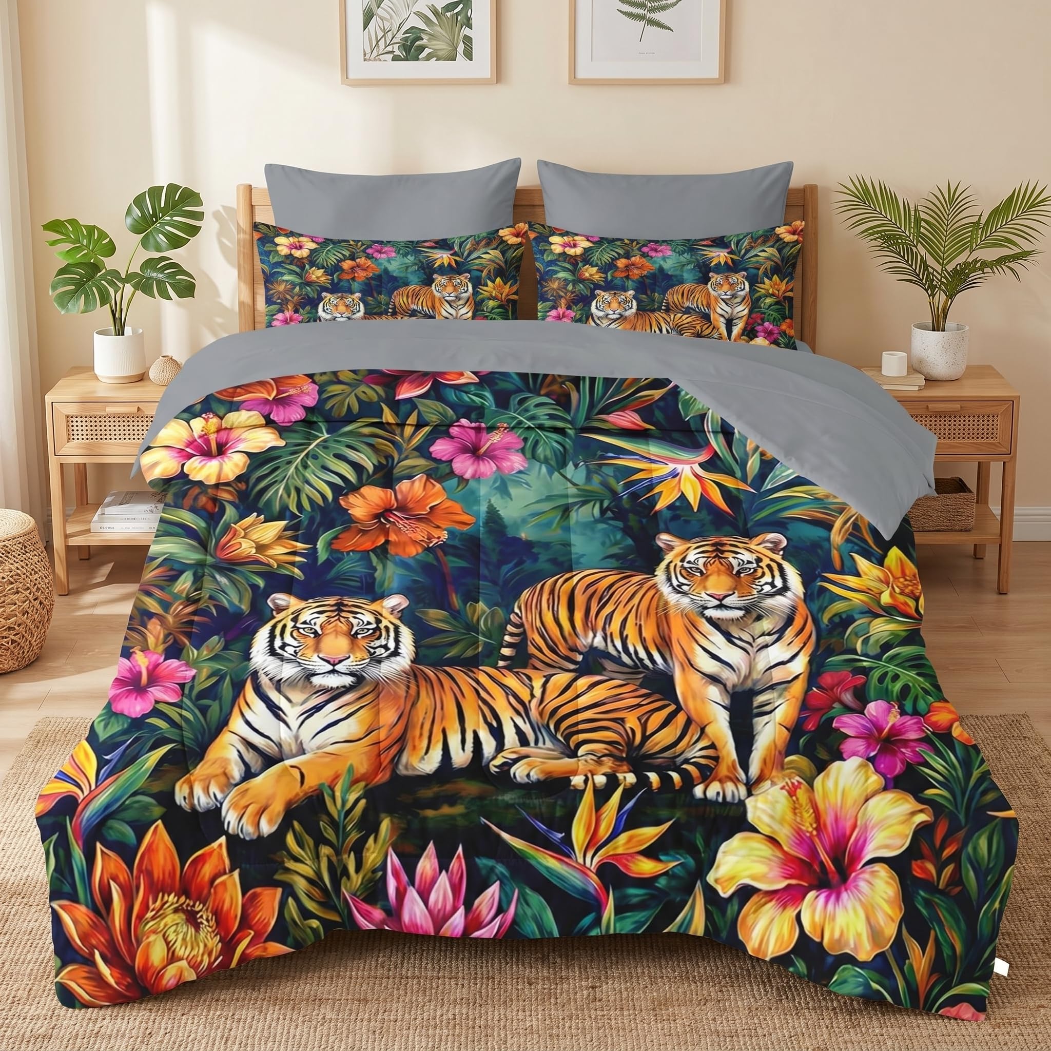 WeCozy Tropical Floral Comforter Set - Queen -14 WeCozy Tropical Floral Comforter Set - Queen -14