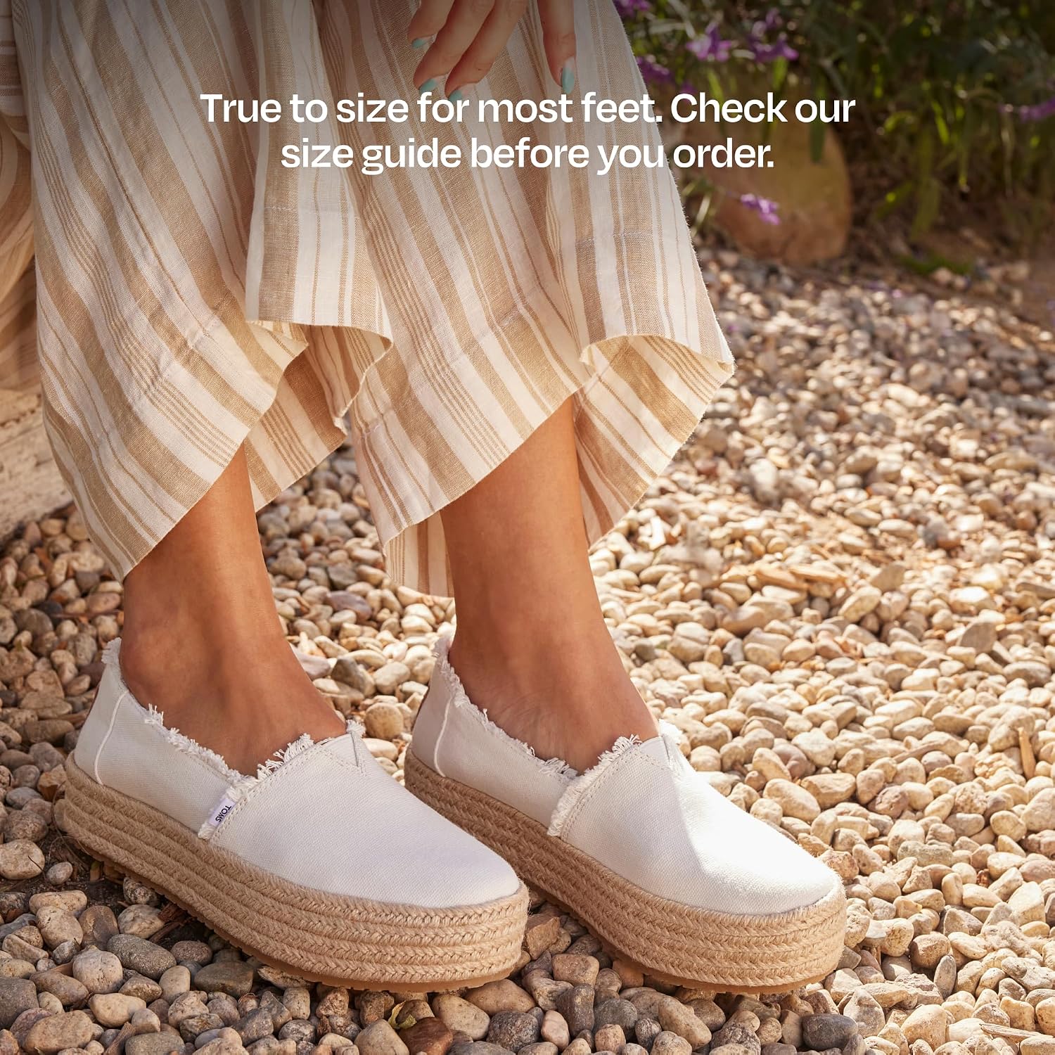 TOMS Women's Valencia Platform Espadrille, Textile Upper, Ortholite Insole, White Canvas/Fray, 7
