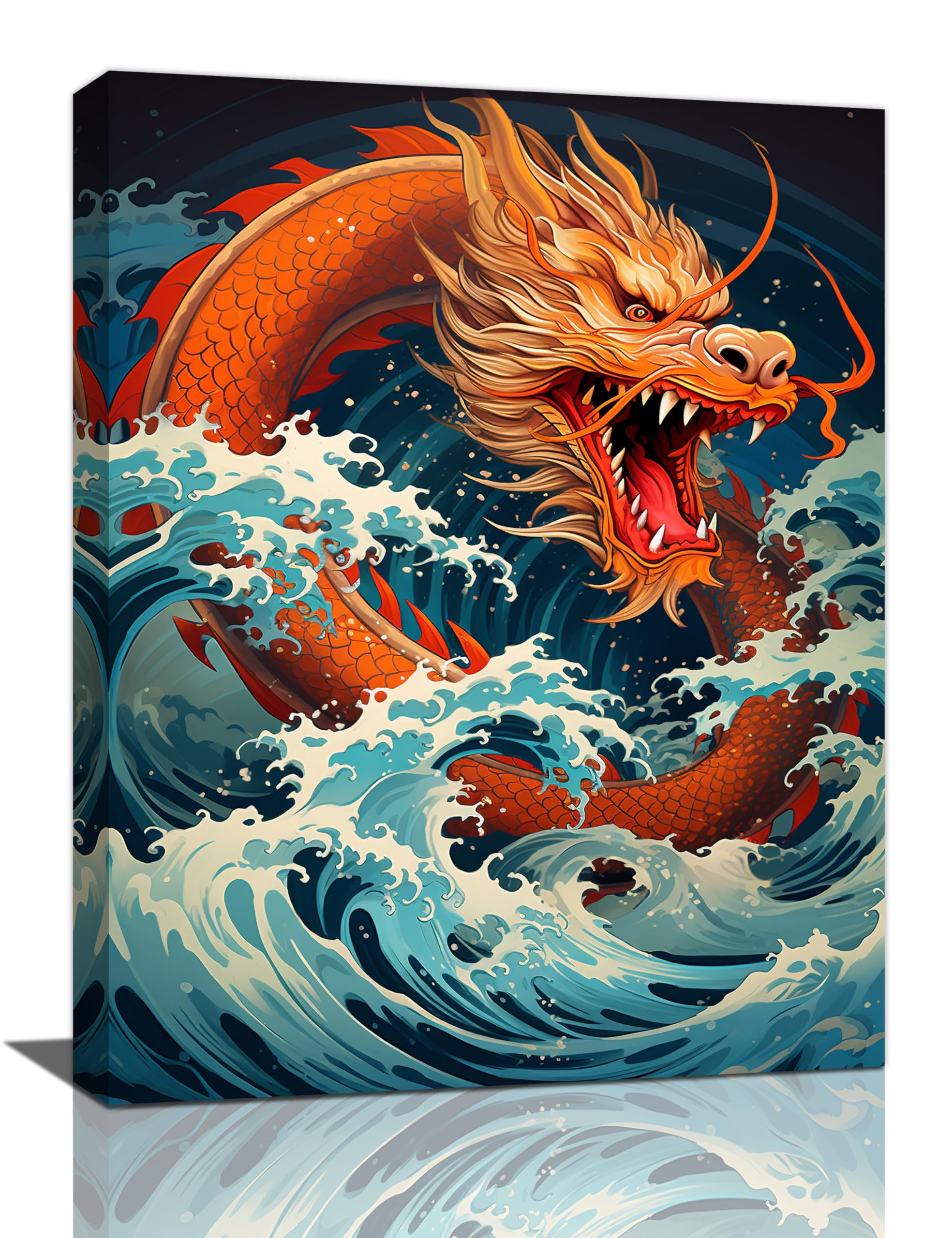 Japanese Dragon Wall Art Asian Dragon Pictures Wall Decor