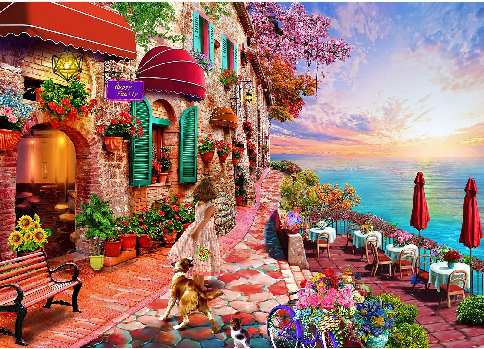 Jigsaw puzzles for adults 1000 piece jigsaw puzzles for adult jigsaws 1000 pieces for adults Challenging Game（morning flowers）