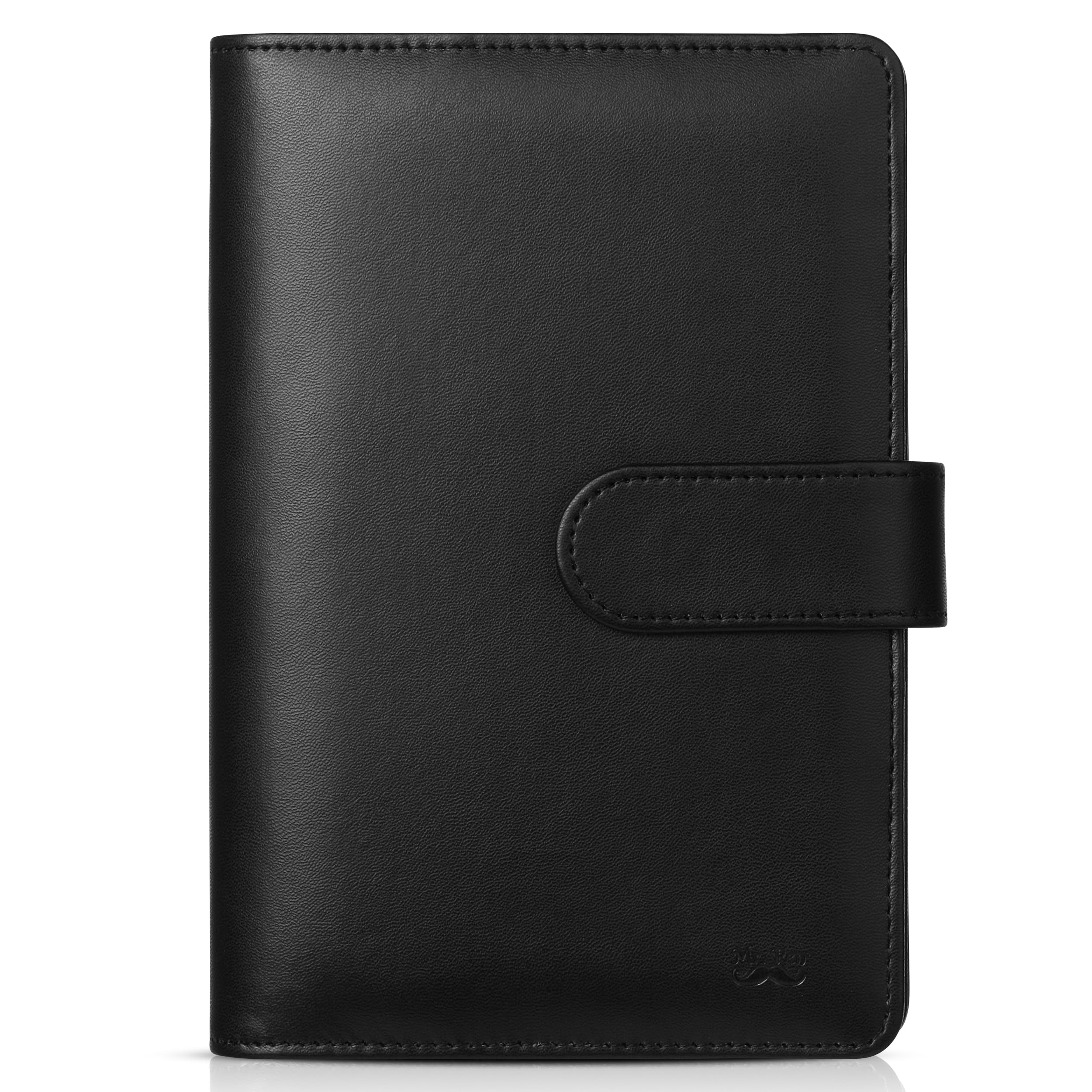 Mr. Pen- Planner A6 Black Leather Refillable Notebook Cover, 6 Ring Binder