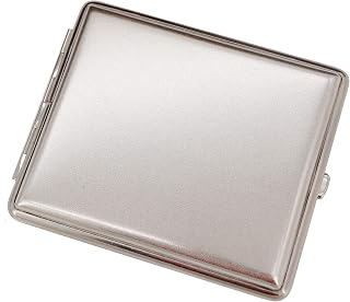 GERMANUS Papierośnica papierośnicza, Made in Germany, 100 mm, matowe srebro