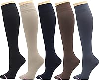 Vista 34 de Dr. Motion Calcetines de compresión para hombres y mujeres, el mejor ajuste atlético graduado para caminar, senderismo, correr, enfermeras, 5 pares