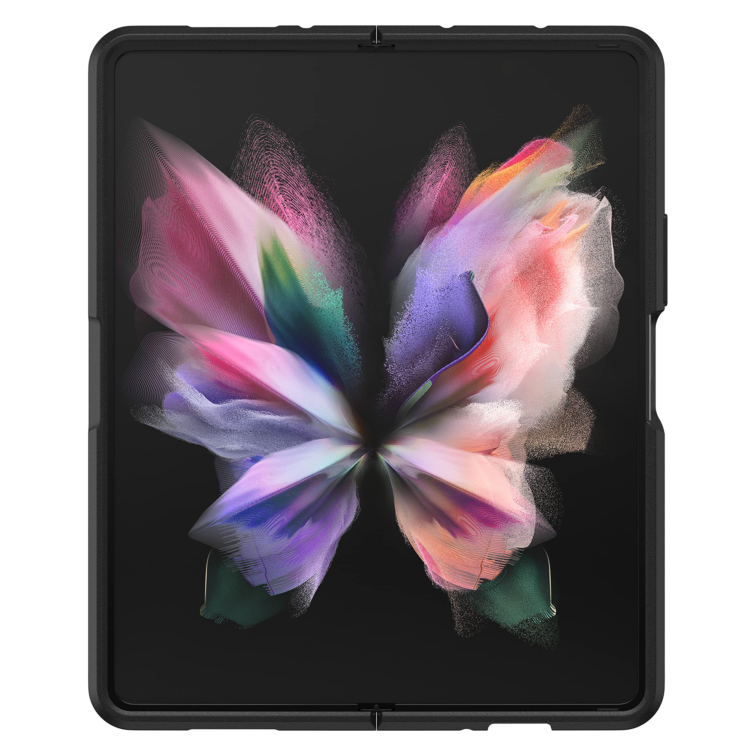 OtterBox Cover per Samsung Galaxy Z Fold3 5G Symmetry Flex, Resistente a Shock e Cadute, in 2 Pezzi, Testata 2X vs Norme Anti Caduta Mil-Std 810G, per telefoni Pieghevoli, Trasparente/Nero