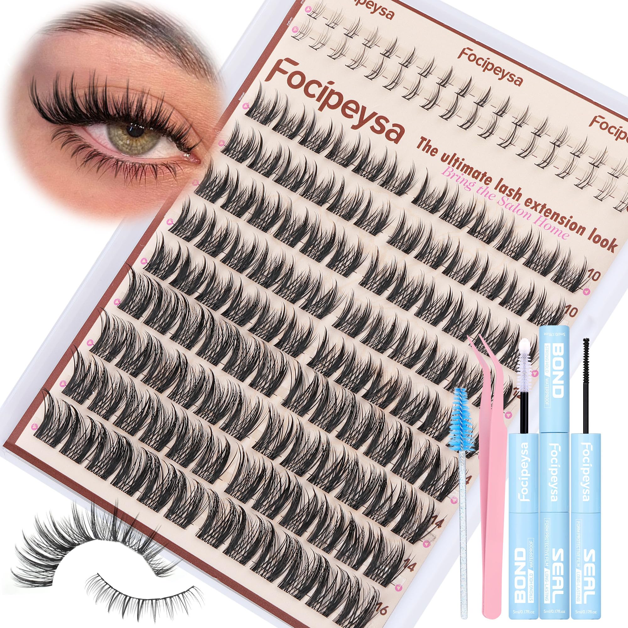 Focipeysa Wispy Lash Clusters - Fox Eye Lashes -22 Focipeysa Wispy Lash Clusters - Fox Eye Lashes -22