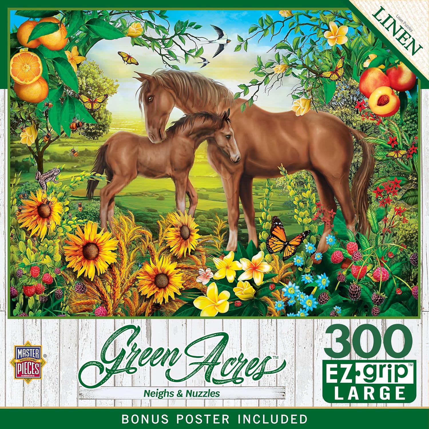 Masterpieces 300 Piece EZ Grip Jigsaw Puzzle - Neighs & Nuzzles - 18"x24"