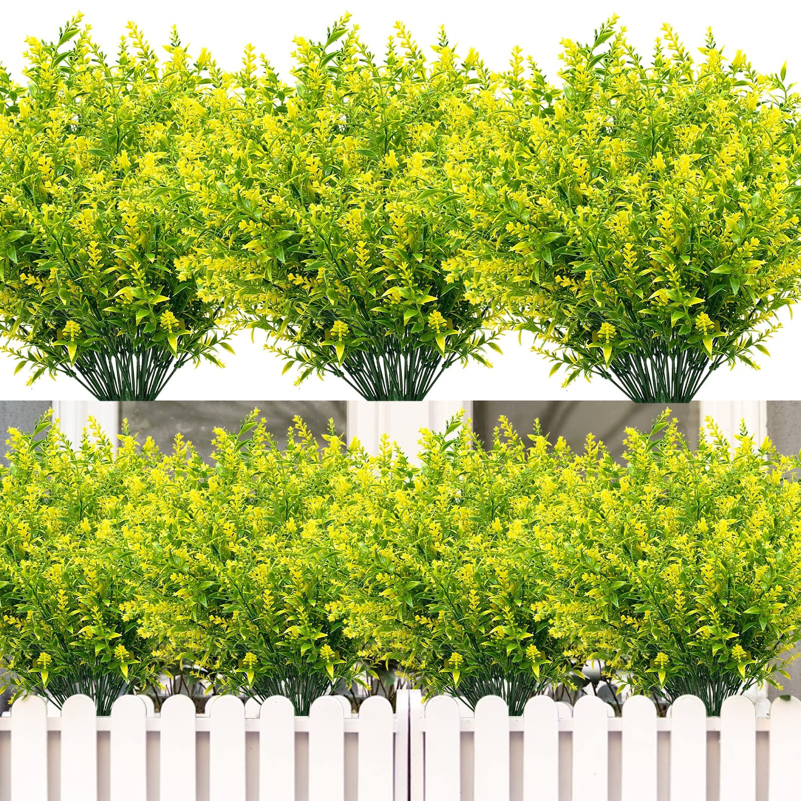 GBD 20 Bundles Artificial Plants Outdoor UV Resistant Artificial