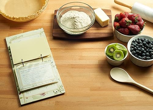 Miniatura 7 de Botanical Treasures - Organizador de recetas para recortes de recetas y tarjetas de recetas