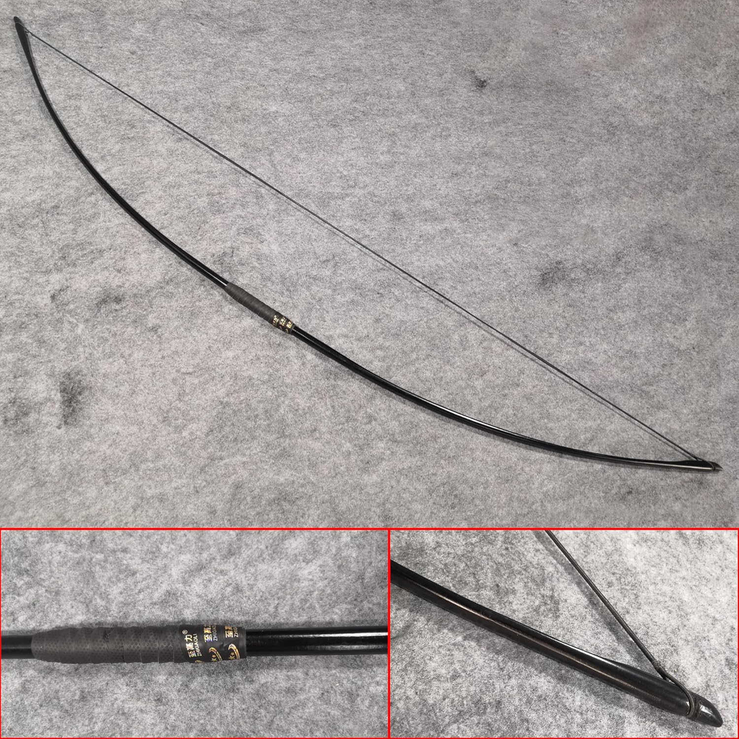 67 Inch Traditional Bow One-Piece Longbow Survival Bow 25-120 Lbs English Longbow for Right Hand/Left Hand for Archery Target Hunting