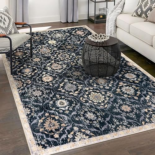 Miniatura 65 de KILOCOCO Alfombra marroquí supersuave de 2 x 3 pies, alfombra de entrada para interiores, vintage, lavable, antideslizante, alfombra de lana Beige