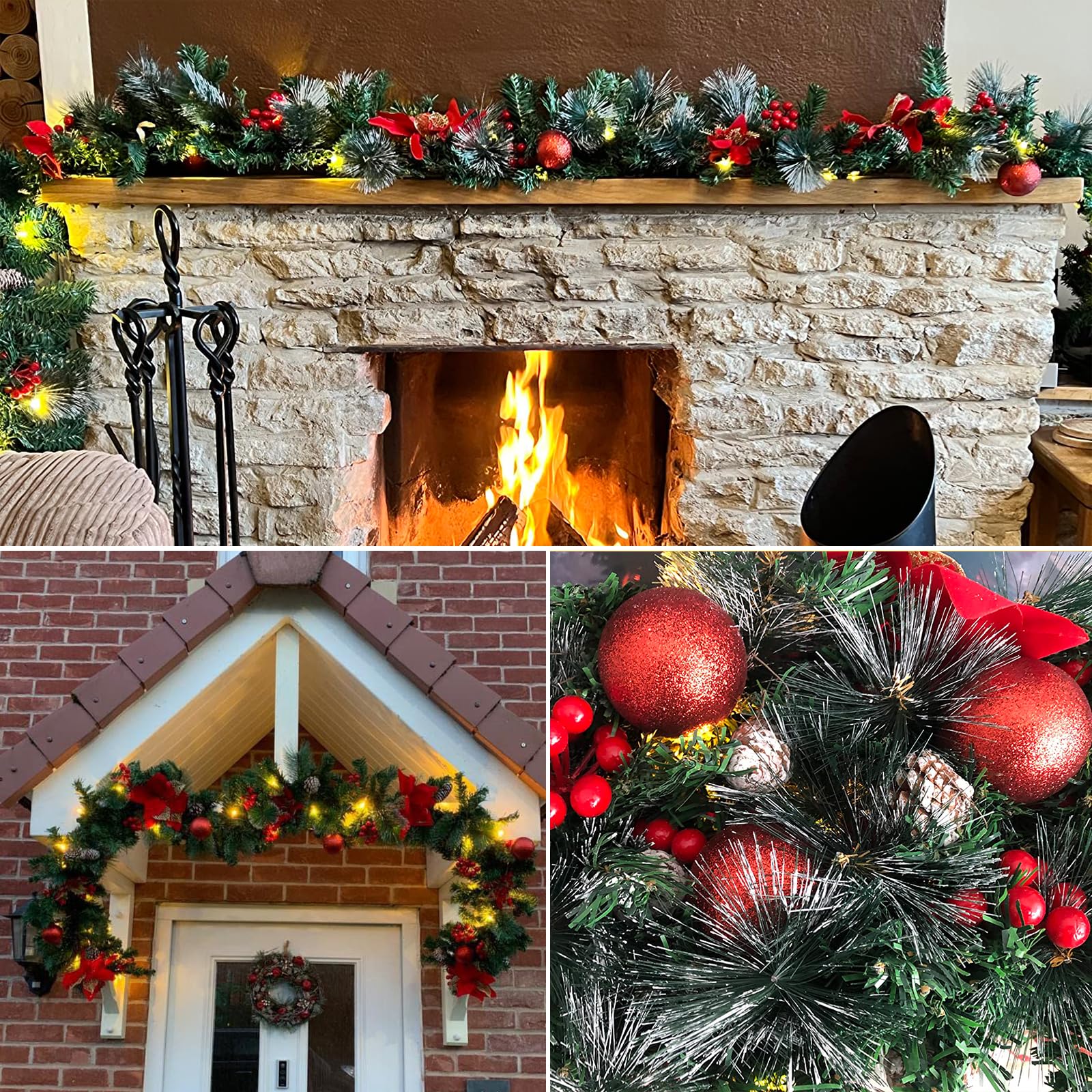 Ghirlanda Natalizia Grinch - Decorazione Porta 35x45 Cm Con Babbo Natale Ladro In Iuta - Foto 6