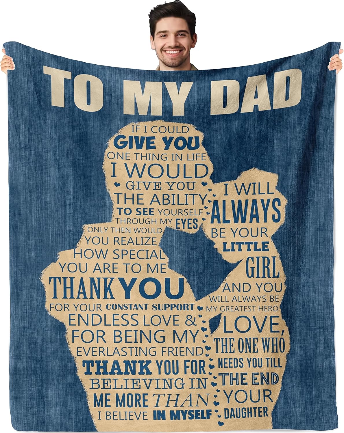 QOJUYO Gifts for Dad, for Dads Blanket 50"x60", Dad Gifts
