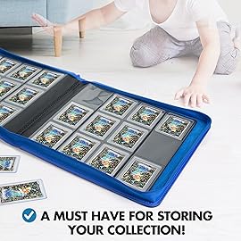 FunGuys Toploader Binder, Trading Card Binder Storage, 384 12 Pocket Top Loader Binder, Card Collection for Yugioh, MTG, TCG, Card Folders for Trading Cards