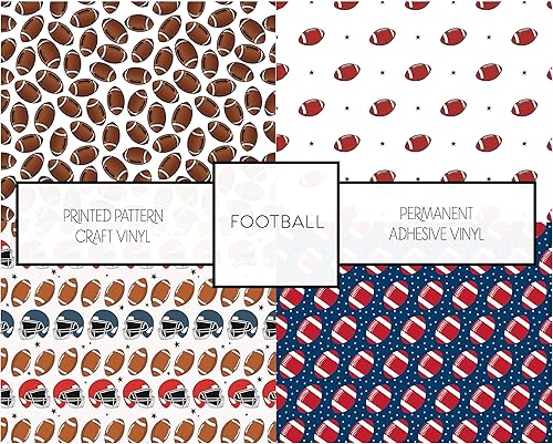 Miniatura 3 de Paquete de 3 hojas de vinilo adhesivo permanente de fútbol de 12 x 12 pulgadas, funciona en interiores y exteriores (56A)